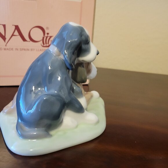 Lladro NAO Spanish Porcelain Two Pups Dog Figurine #1046 Dos Cachorros With Box - Picture 8 of 12